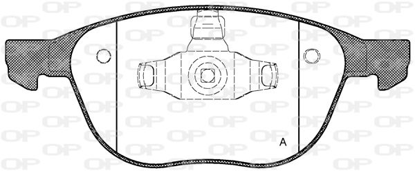 OPEN PARTS Комплект тормозных колодок, дисковый тормоз BPA1082.00